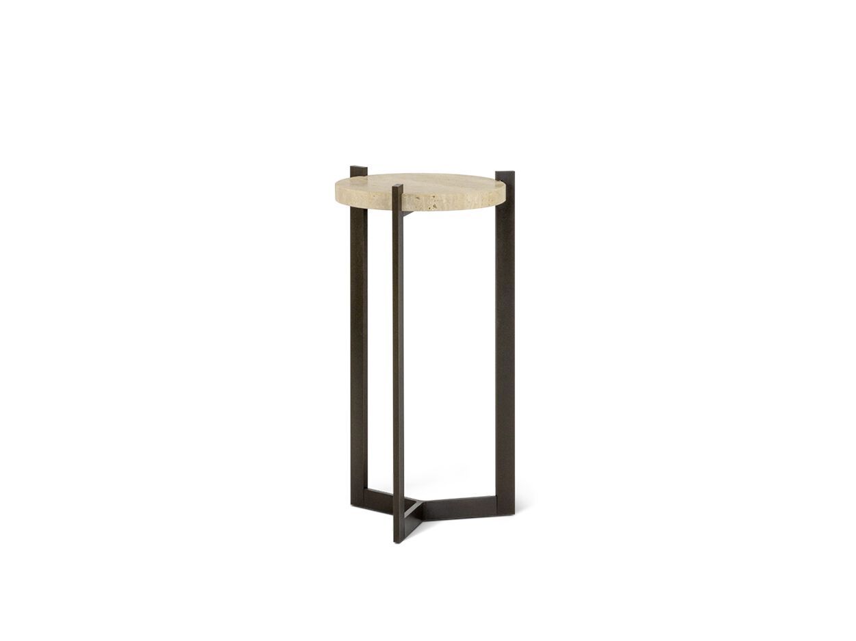 Круглый журнальный столик из травертина и латуни JOSÉ LEITE DE CASTRO KAORY ARCH-00127195 - Вид №3