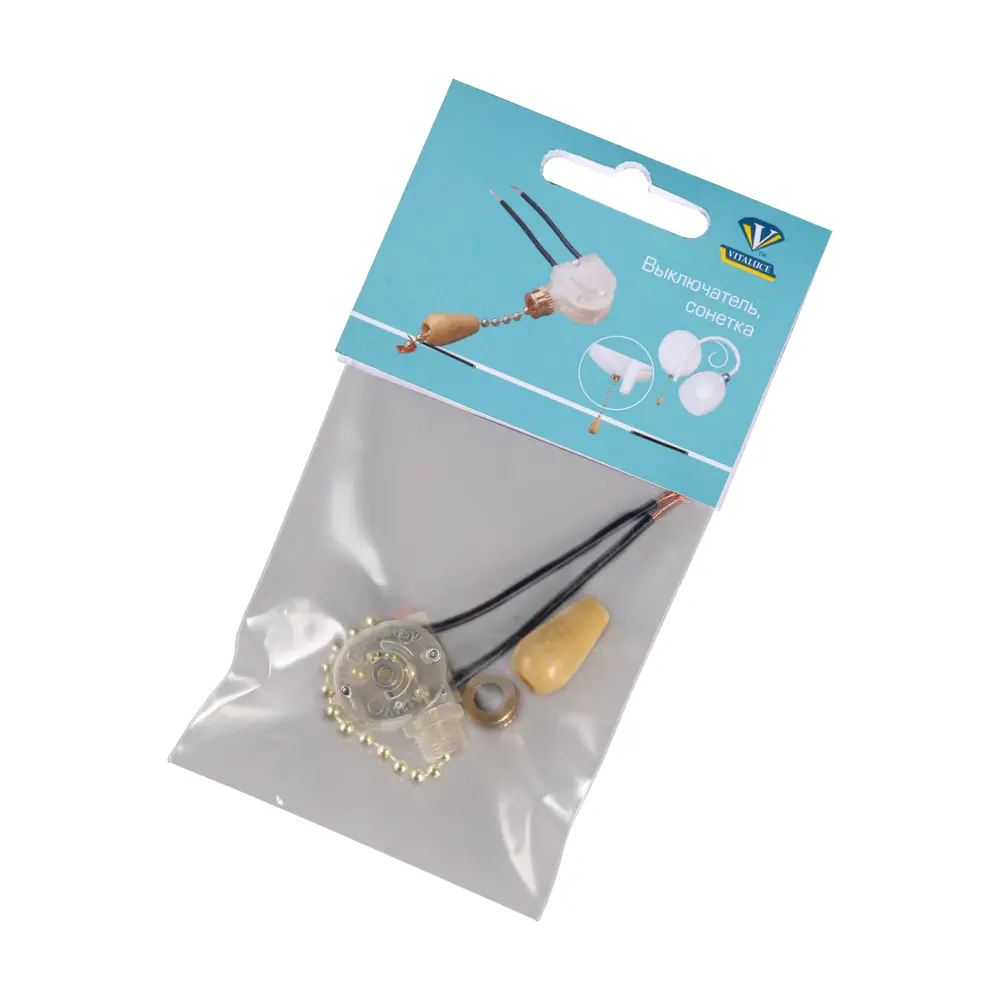 Vitaluce Сонетка-выключатель белая с пластиковым подвесом 82229857 STLM-0022341 - Вид №1