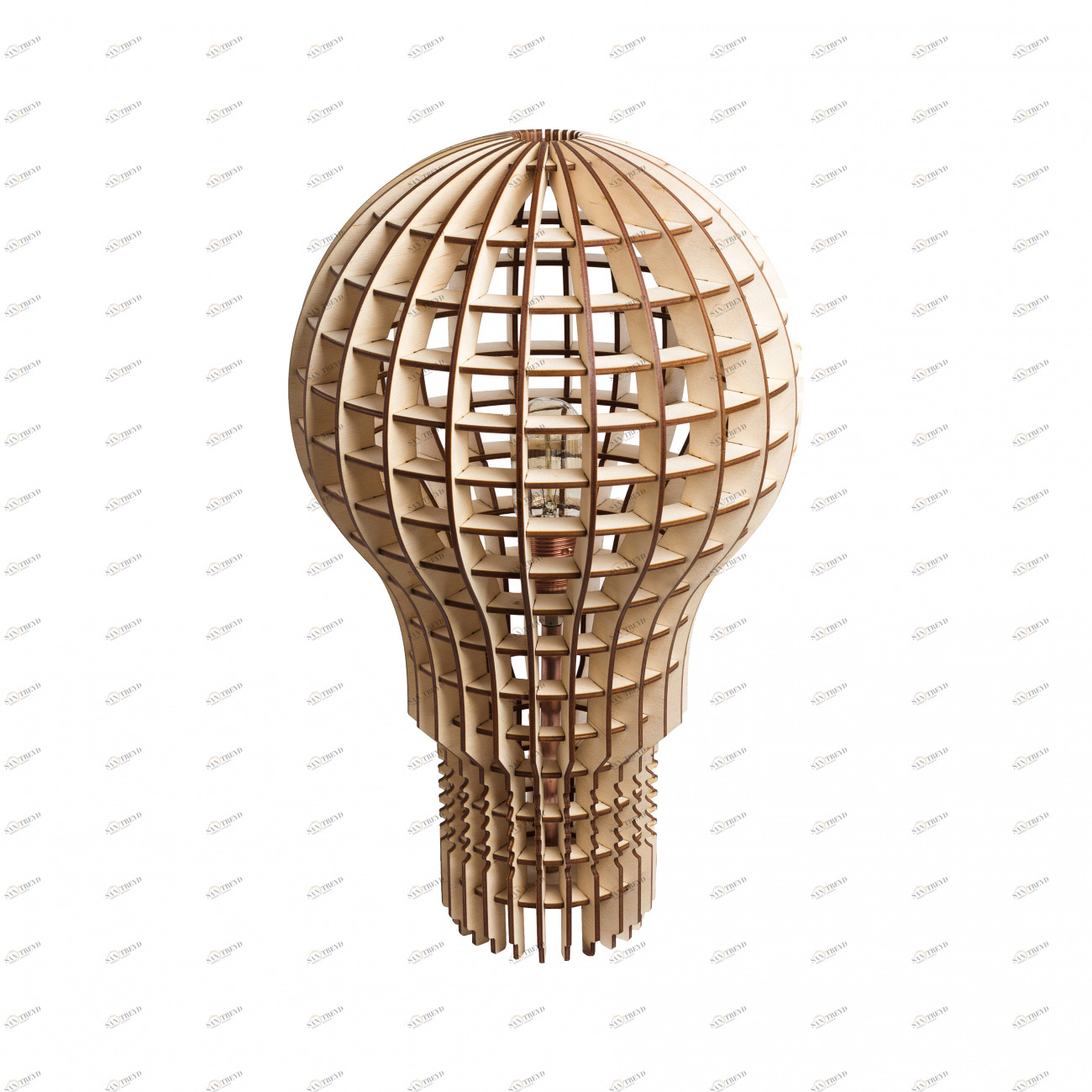 Люстра Лампочка Ильича Светлое дерево S0011 ALBERO ДИЗАЙНЕРСКИЕ 015985 Бежевый 