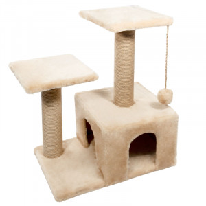 ПР0059391 Игровой комплекс для кошек двухуровневый однотонный 58х37х69см GAMMA