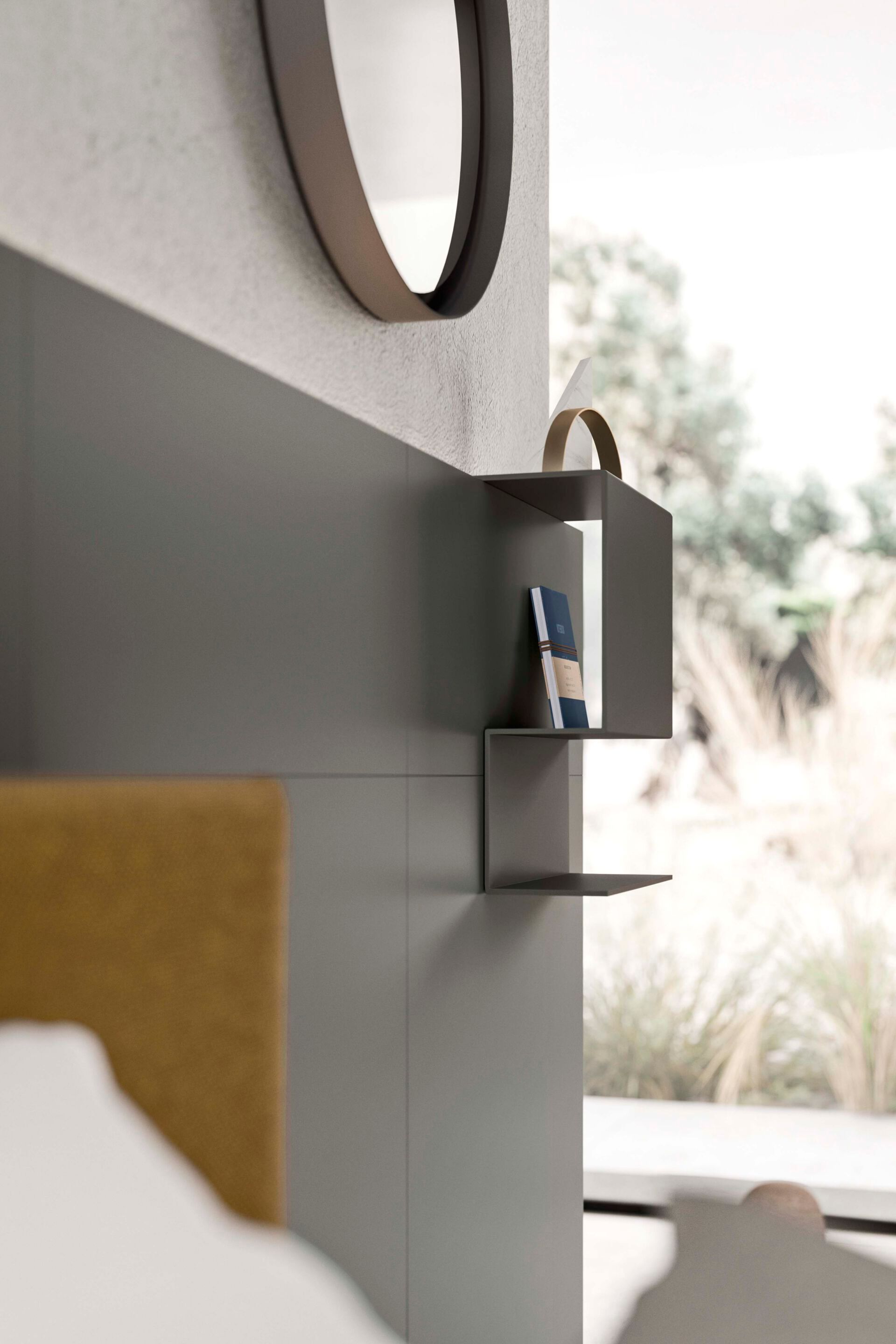 Высокое изголовье для двуспальной кровати со встроенными тумбочками Alf DaFrè SUITE SYSTEM 2 ARCH-00143538 - Вид №25