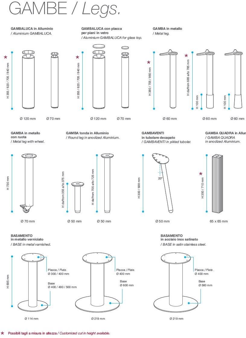 De Rosso Ножка для столов из алюминия под покраску sun-id-1450715 - Вид №8
