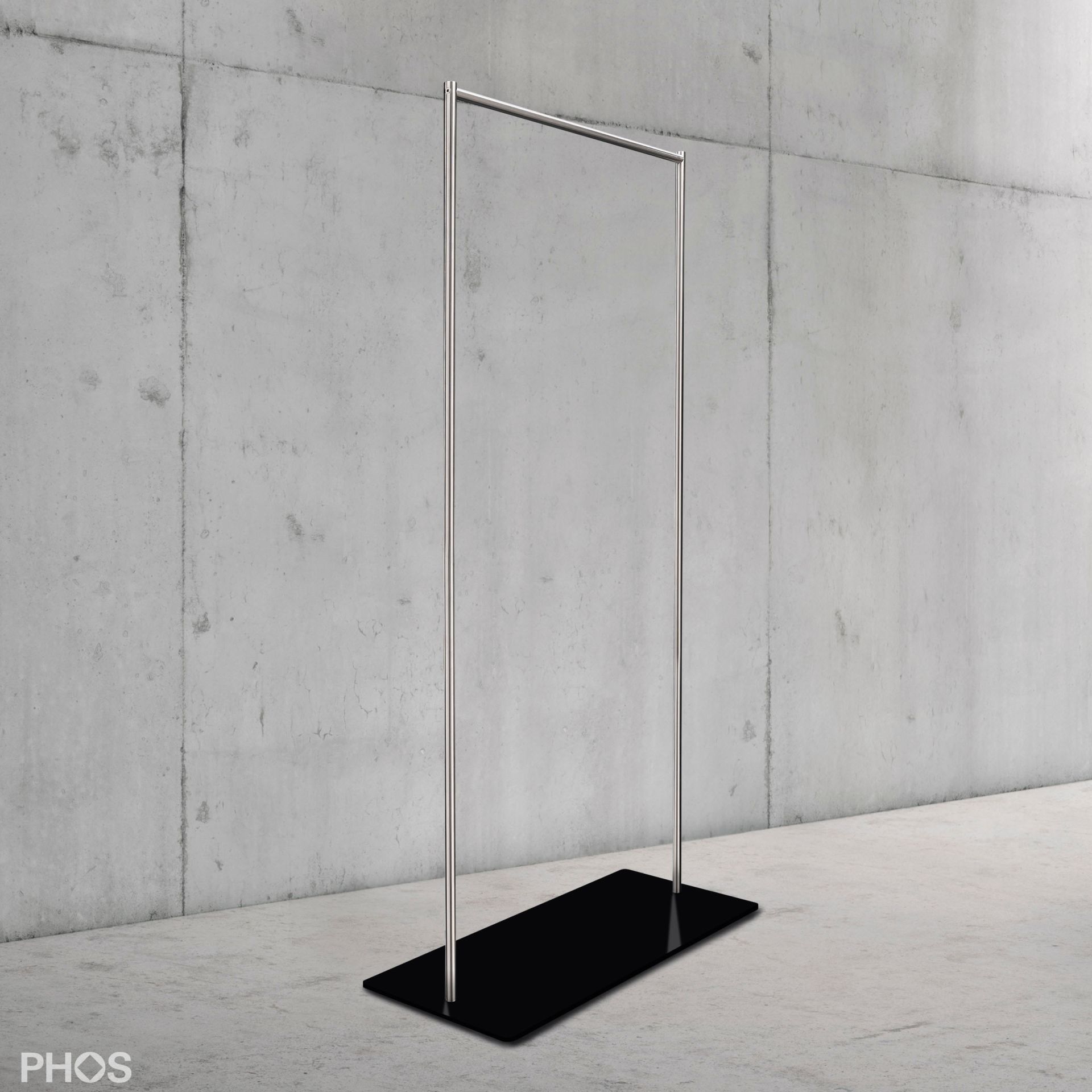 GST2-BPS Платяной шкаф twin pur с гладкой платяной штангой, основание: черное. PHOS  - Вид №1