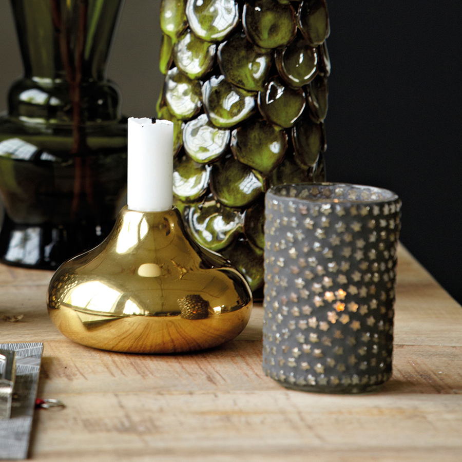 Подсвечник стеклянный Plenty star черный House Doctor BK0201 - Вид №1