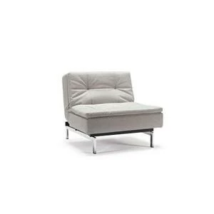 Кресло Dublexo с хромированными ножками и черной рамой, светло-серое