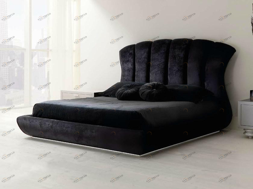 CorteZari Двуспальная кровать из ткани Zoe silver 915