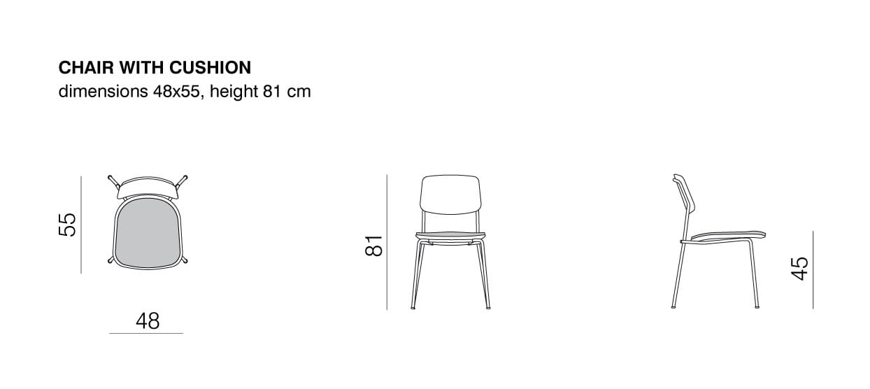 Стул с открытой спинкой и мягким сиденьем prostoria штамм ARCH-00036591 - Вид №4