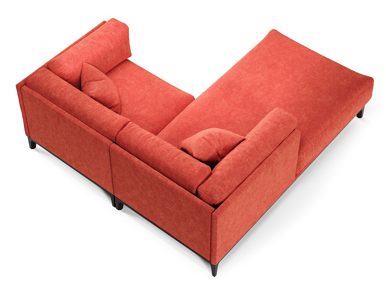 Диван Case угловой красный THE IDEA ДИЗАЙНЕРСКИЕ 210525 Красный  - Вид №4