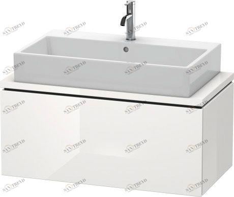 LC580308585 L-Cube Тумбочка для компактной консоли Белый глянцевый лак Duravit