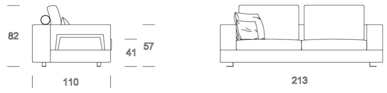 Former In Italia Съемный тканевый диван Fellini sun-id-1422212 - Вид №4