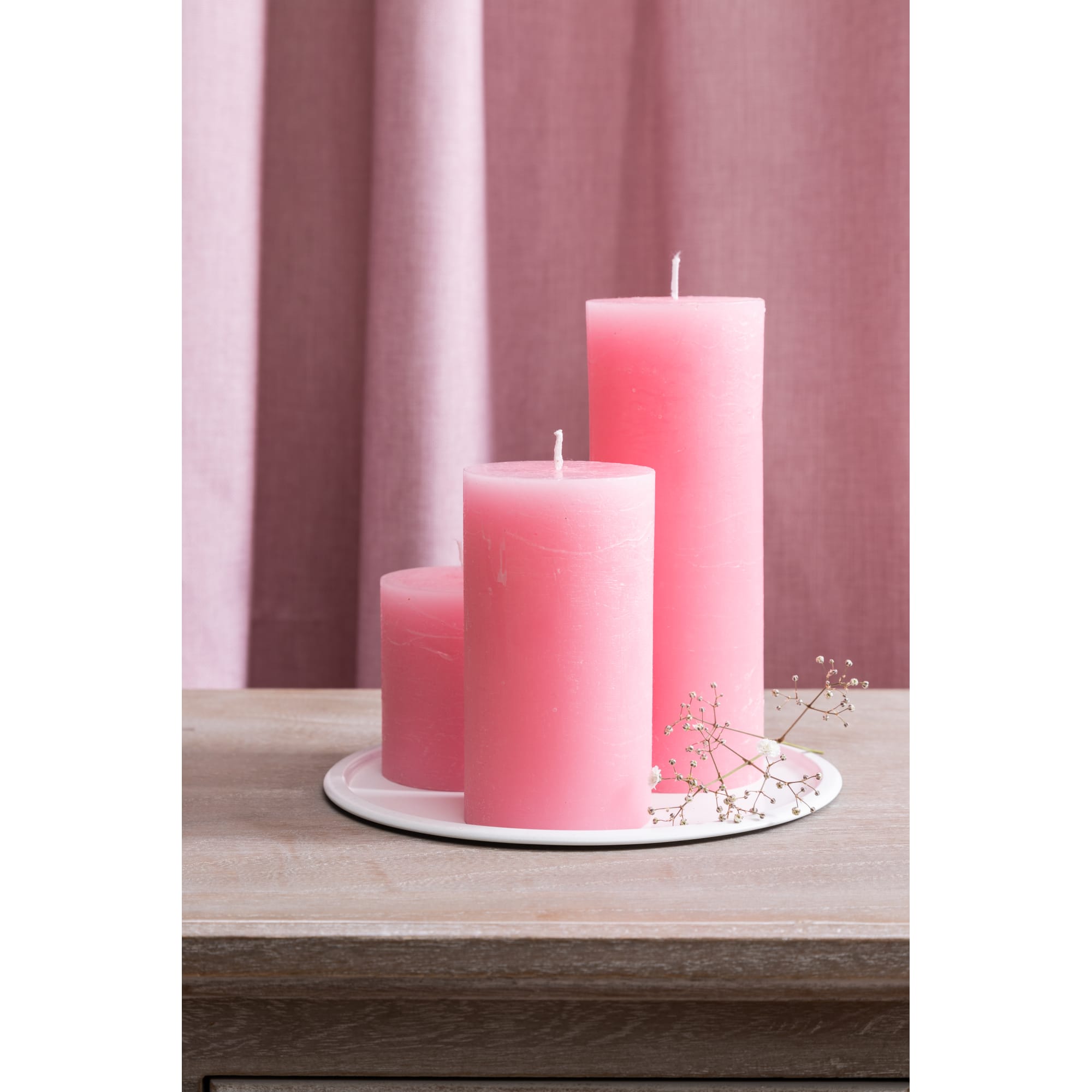 82018420 Свеча-столбик «Рустик» 7х13 см, цвет розовый Santreyd  - Вид №2