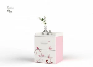 Тумба прикроватная ABC-KING Фея со стразами Сваровски розовая
