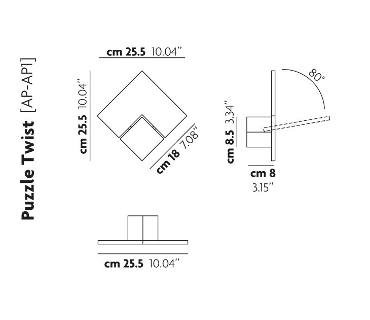 Studio Italia Design Puzzle Twist Wall 146010 бра 103443 - Вид №4