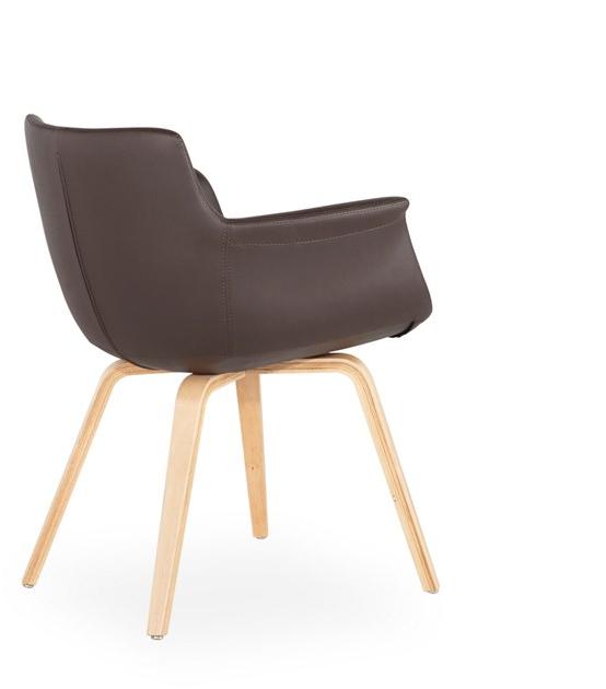 B&T Design Кожаное кресло с подлокотниками sun-id-1401746 - Вид №2