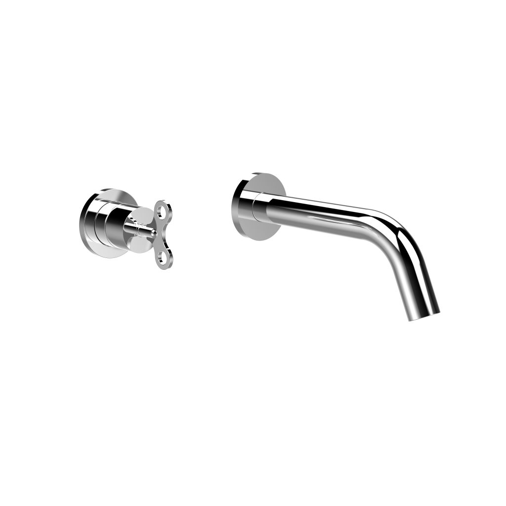 63338 Смеситель для раковины настенный, 194 мм. носик и традиционный картридж. Bongio Acquacarica
