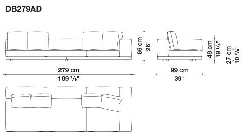 B&B Italia Кожаный диван Dock sun-id-1441060 - Вид №69