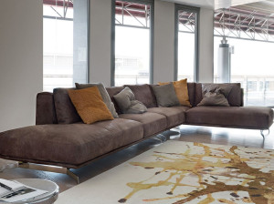 Угловой диван из искусственной кожи