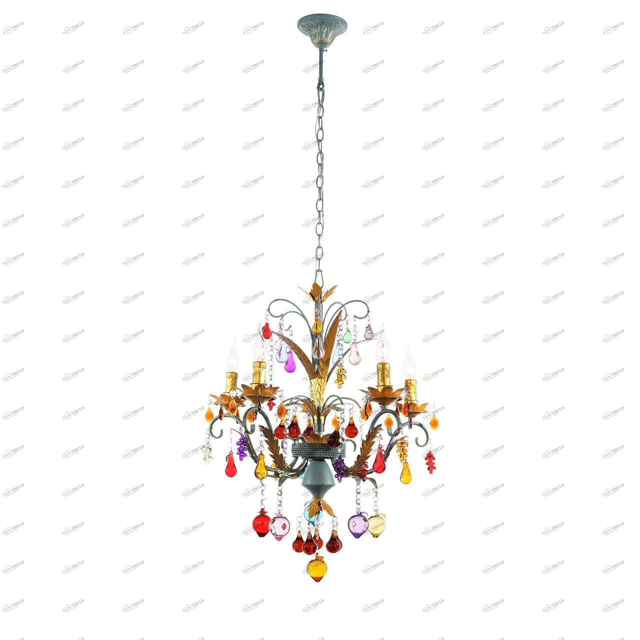 Подвесная люстра ST Luce Joanna SL426.763.05 ST LUCE ДИЗАЙНЕРСКИЕ, JOANNA 279777 Разноцветный 