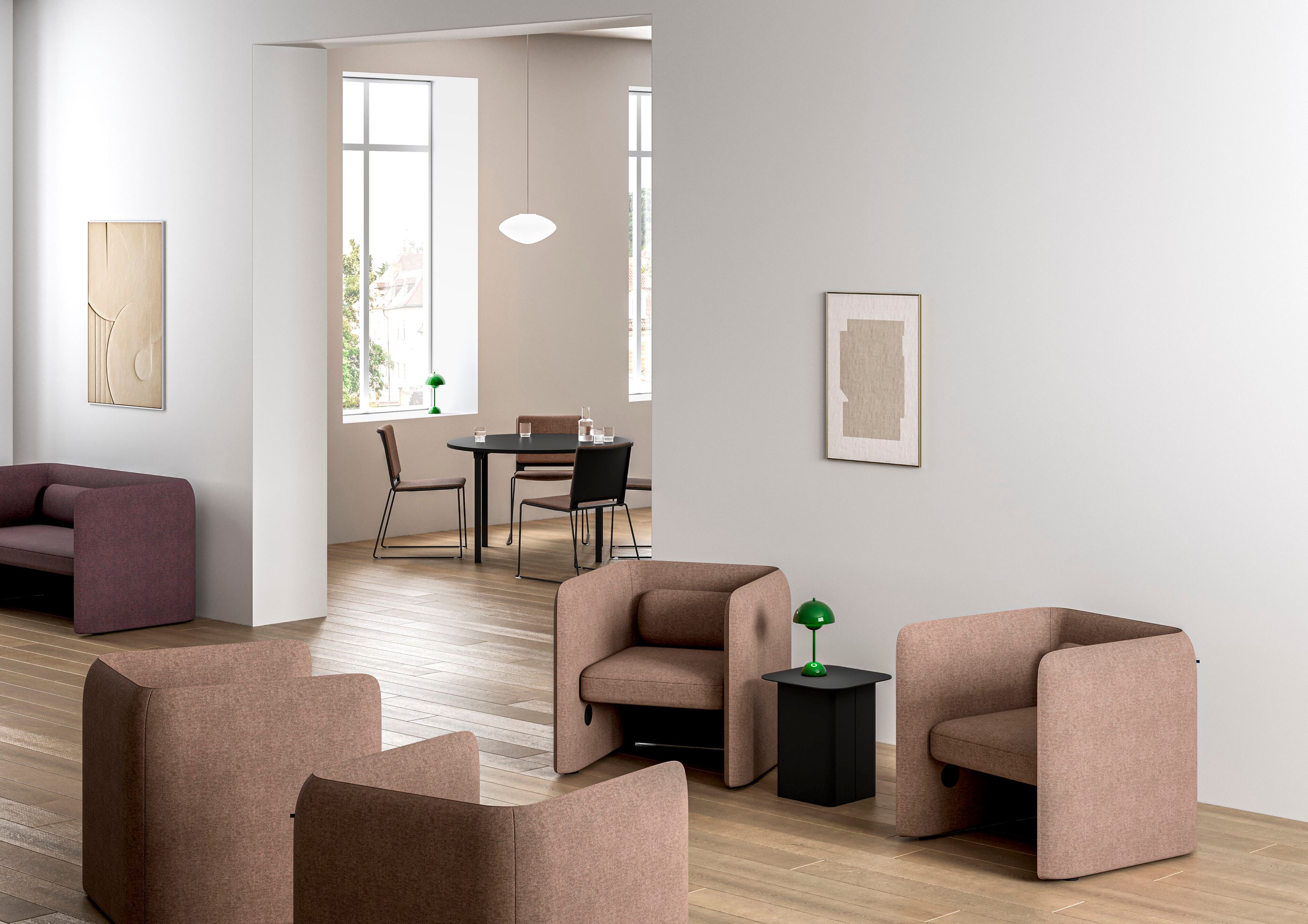 Тканевое кресло с подлокотниками IBEBI Kumo ARCH-00141485 - Вид №3