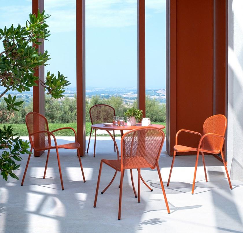 emu Садовый стул с подлокотниками из стали и ткани Ronda xs 458 - Вид №1