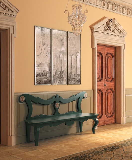 T1125 Tifernoit Скамья сабля с закругленными ножками Ingresso 