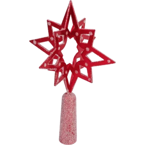 Верхушка на елку «Европейская» h19 см красный