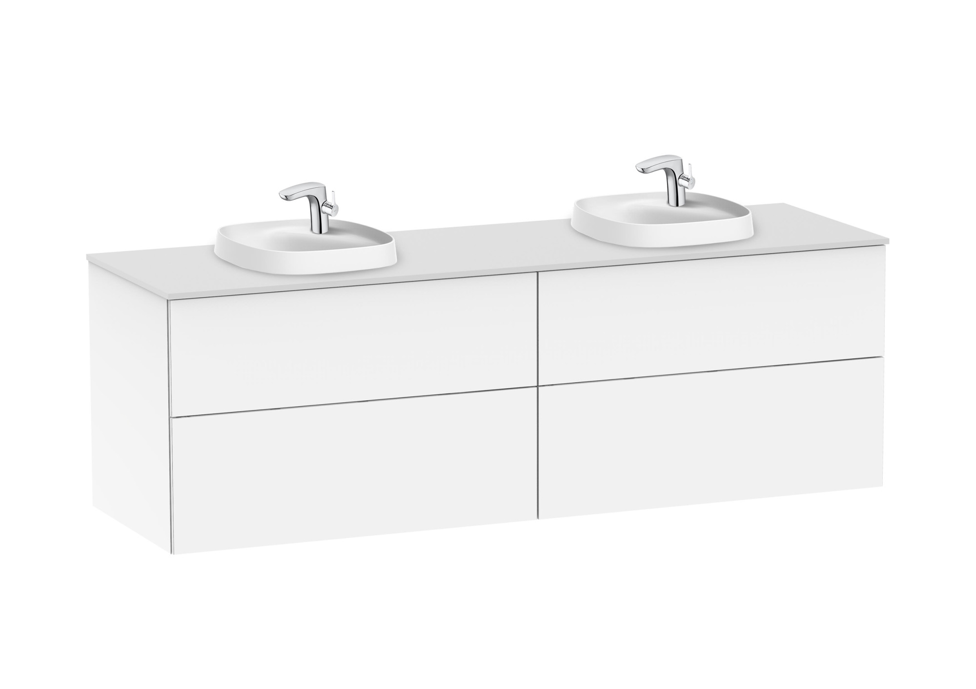 A851418806 Тумба для двух накладных умывальников 450 мм ROCA Beyond