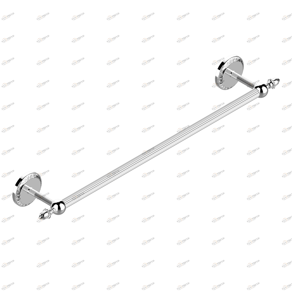 U97-514/45 Полотенцедержатель одинарный - фиксированная рейка 45 см Thg-paris Malmaison Howlite Хром U97-514/45 CAT.A