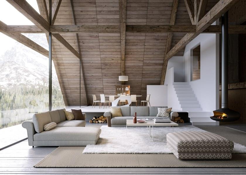 Liu Jo Living Collection Модульный тканевый диван с шезлонгом Urban fan Daw - Вид №1