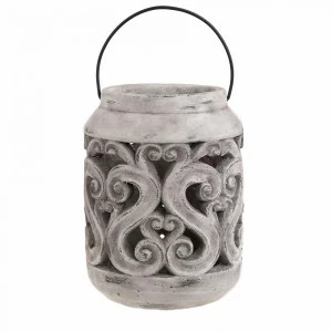 Фонарь декоративный цементный 23 см серый Fluffy Dusk TO4ROOMS FLUFFY DUSK 00-3893384 Серый