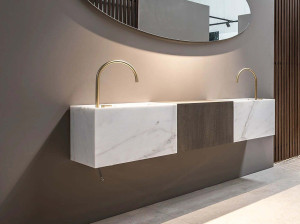 Подвесной шкаф для ванной комнаты с ящиками