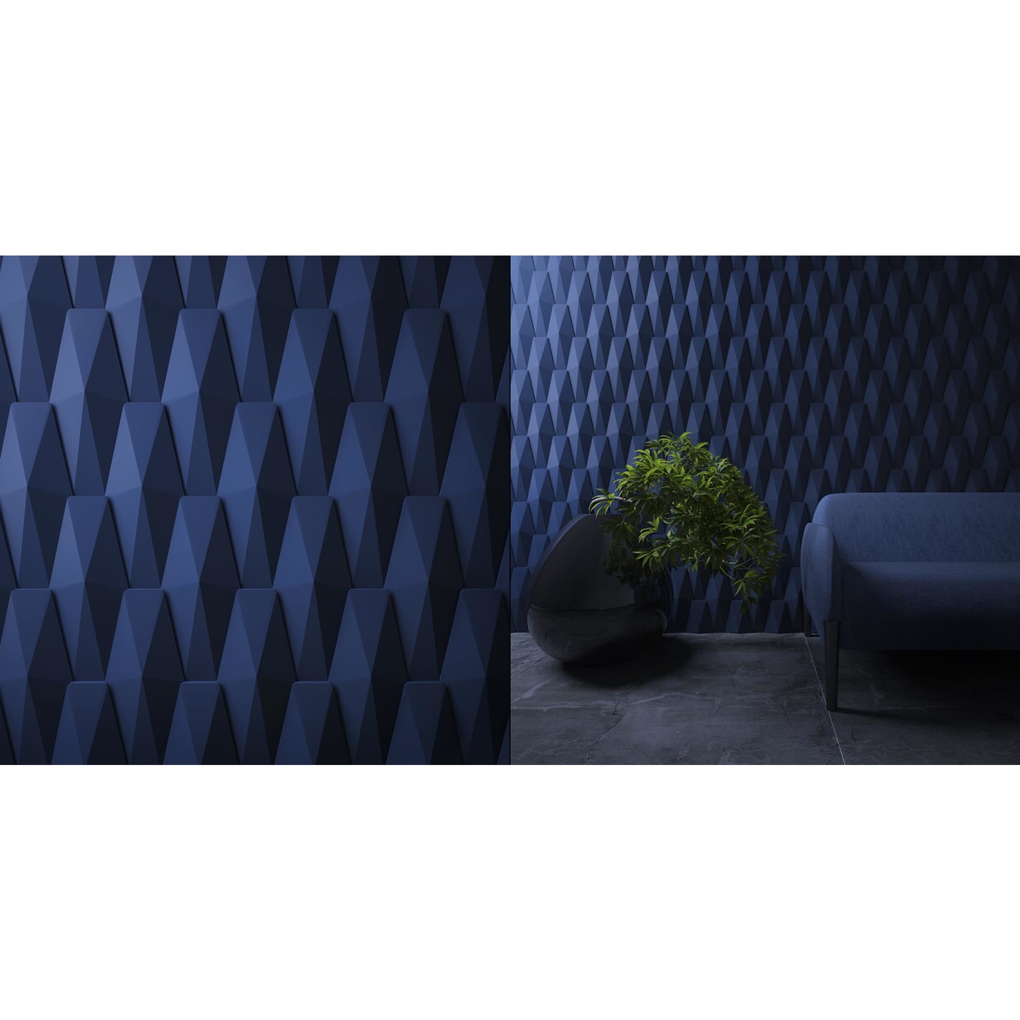 82399299 3D Панели матовые без покрытия 10 шт цвет белый Santreyd  - Вид №4