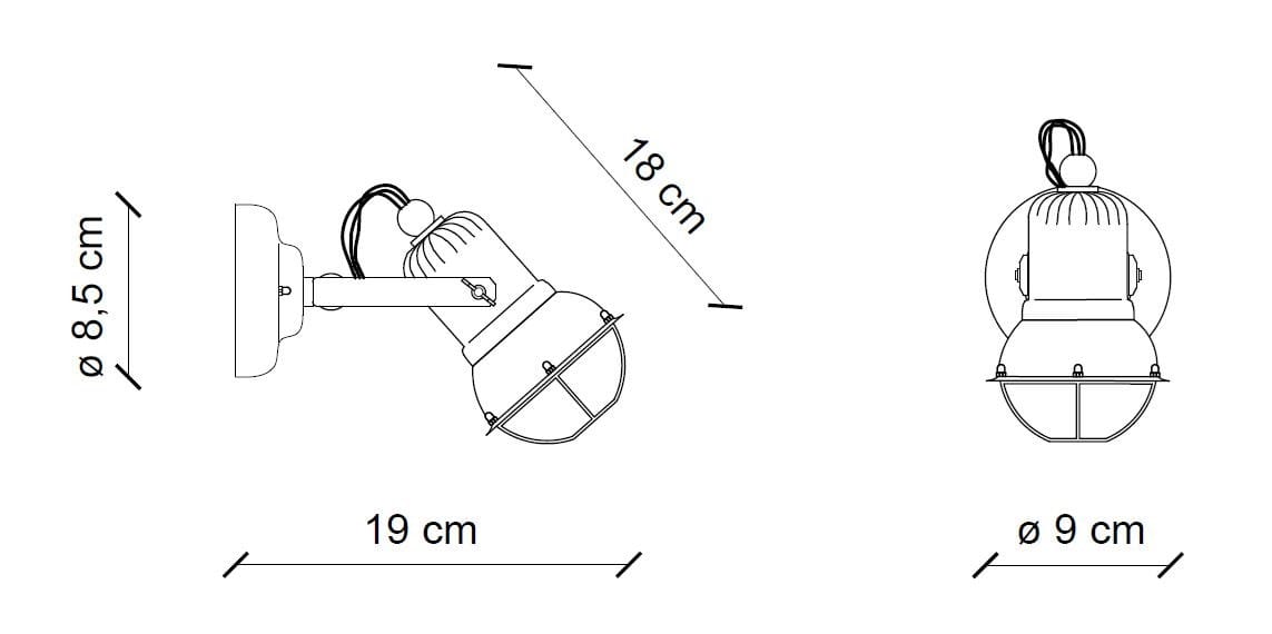 Керамический круглый поворотный настенный прожектор FERROLUCE ARCH-00139824 - Вид №8