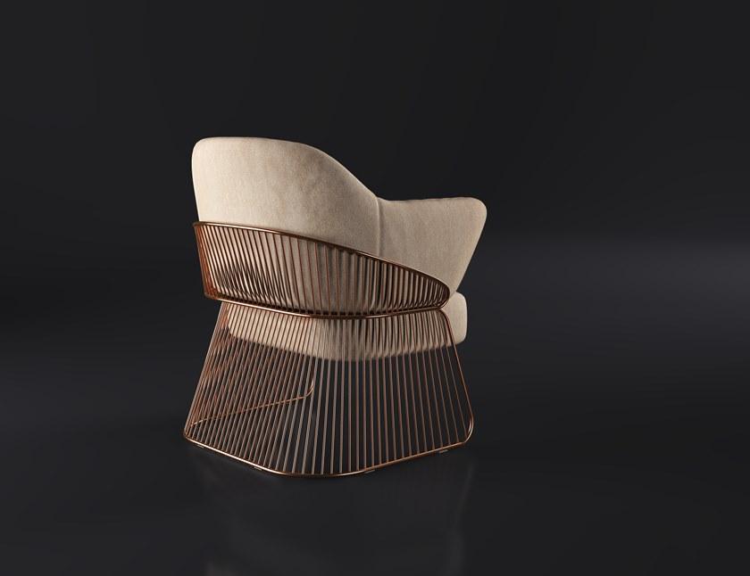 ROSSATO ARREDAMENTI Бархатное кресло с подлокотниками Home sun-id-1385519 - Вид №2