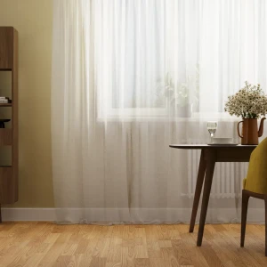 Тюль на ленте Inspire Paco 250x280 см цвет бежевый