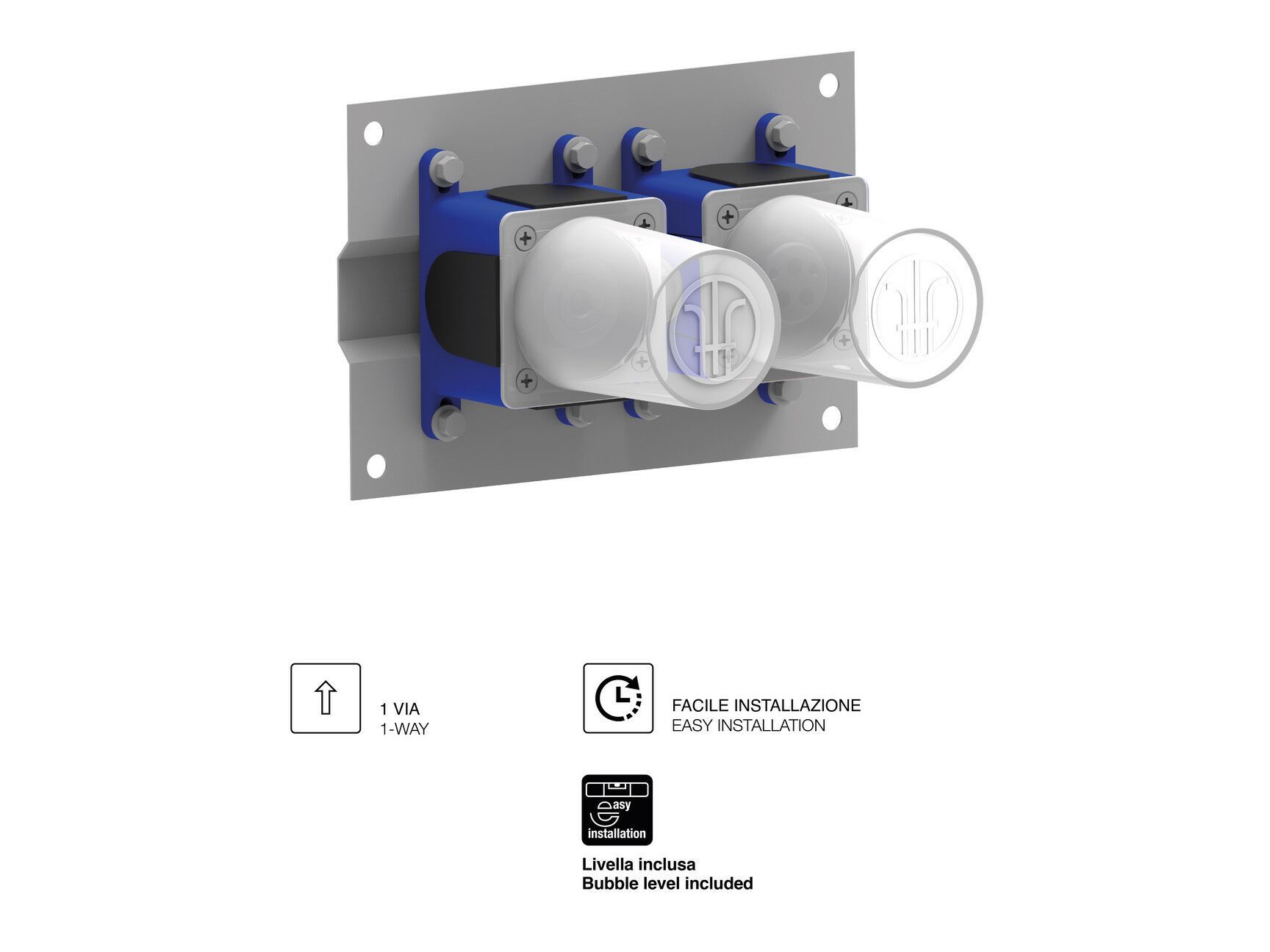 Встраиваемый корпус для смесителя для душа / гидроскопа Rubinetterie Frattini 98500 ARCH-00138090