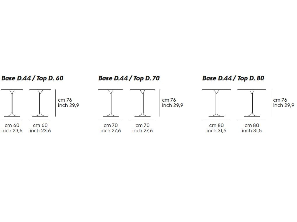 Круглый алюминиевый стол Midj ARCH-00121035 - Вид №3