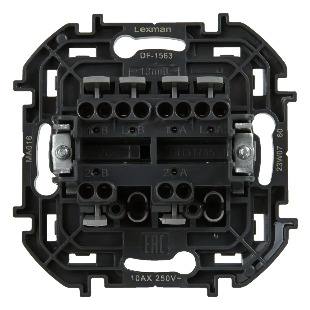 LEXMAN LILIAN — двухклавишный переключатель скрытого монтажа в цвете «Титан» 86761705 STLM-1105662 - Вид №3