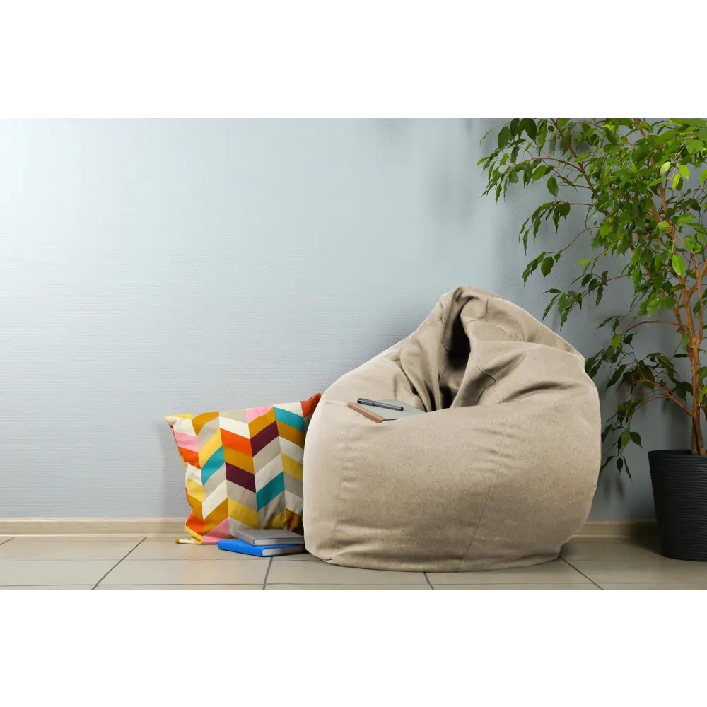 Кресло-груша Seasons полиэстер цвет бежевый 120x70x60 см STLM-2196870 - Вид №2