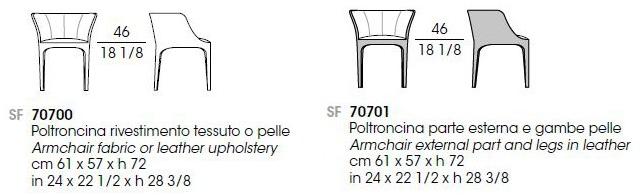 Giorgetti Стул из ткани с подлокотниками sun-id-1495444 - Вид №5