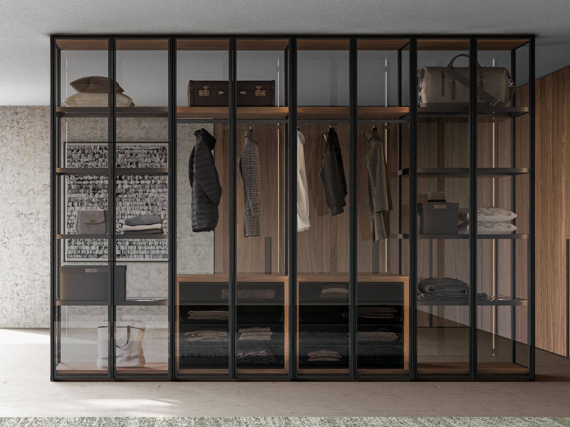 Стеклянная модульная гардеробная Dall'Agnese Wardrobe Collection ARCH-00068665