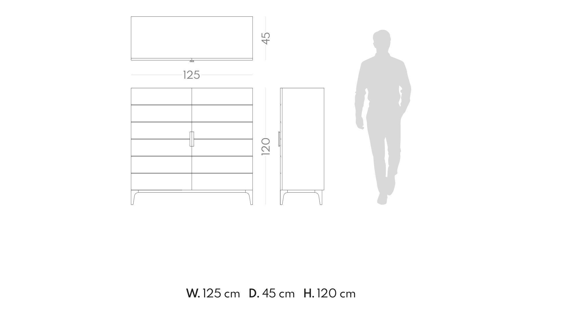Шкаф с распашными дверцами PRADDY Miller ARCH-00076801 - Вид №2