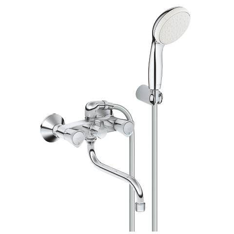 Смеситель универсальный GROHE Costa S с душевым гарнитуром New Tempesta 100, один режим, 9,5 л/мин, хром (2679210A)