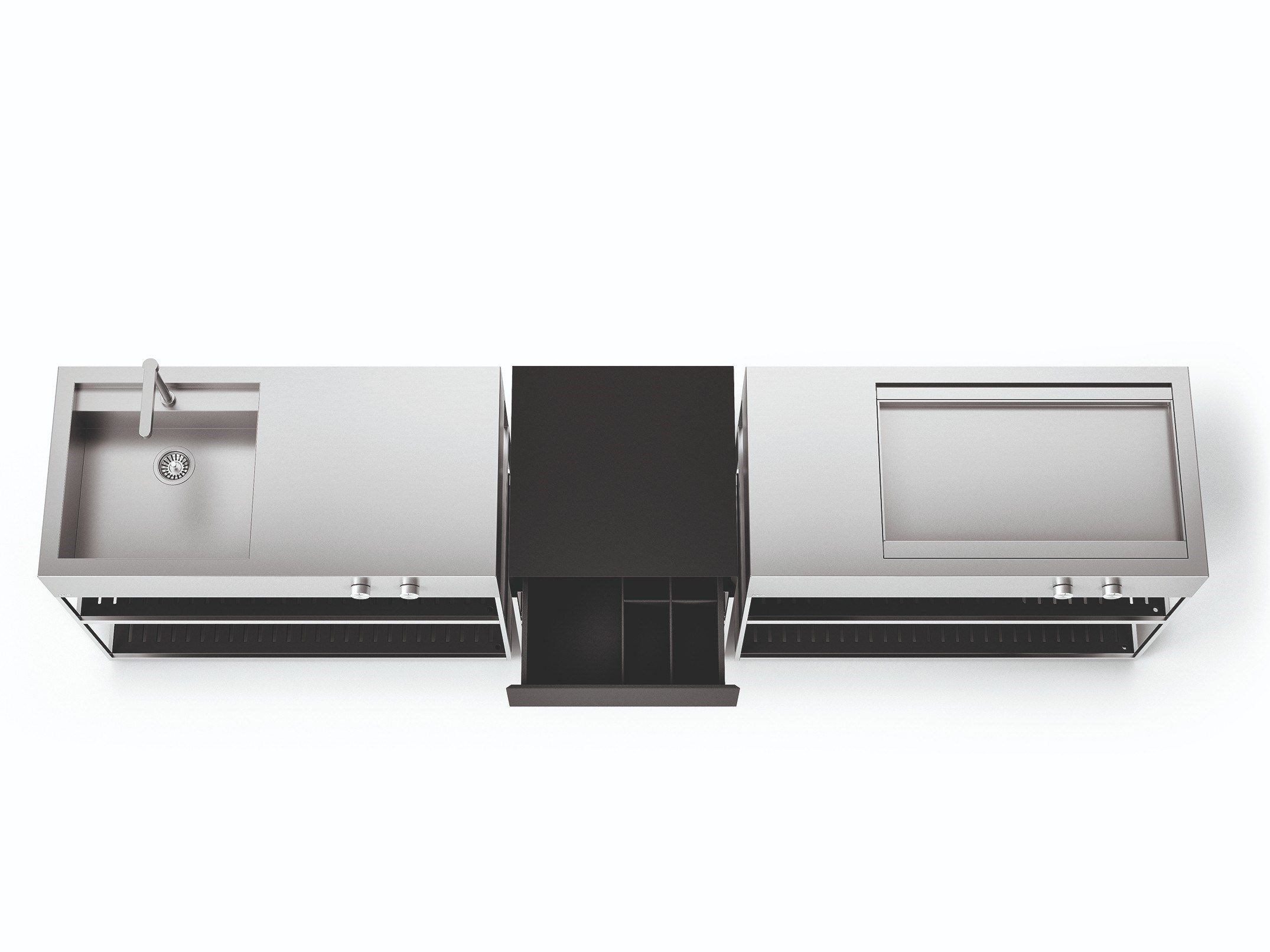 Газовая плита из нержавеющей стали с барбекю Boffi AH01 ARCH-00090122 - Вид №1