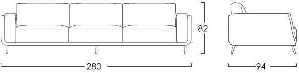 Jetclass Диван из ткани Bogart Jbg305, jbg305a - Вид №2