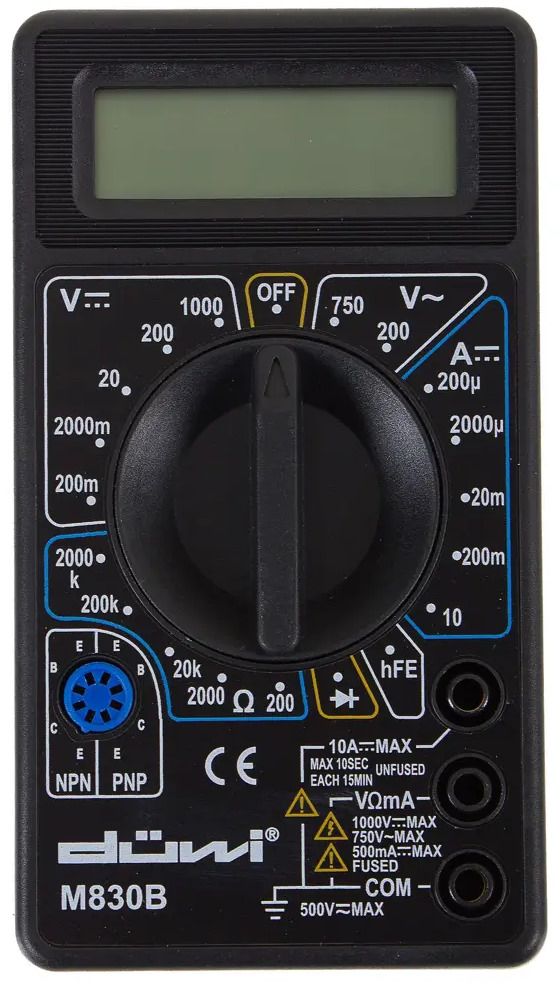 Цифровой мультиметр DUWI M830B для точных электроизмерений 18848835