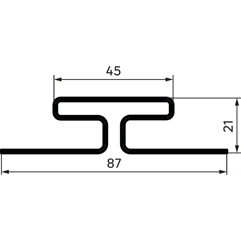 H-профиль для фасадных панелей MONLID цвет коричневый 3 м STLM-2121269 - Вид №1