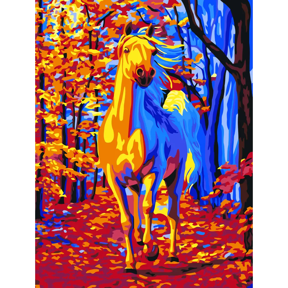 Картина по номерам Лошадь 30х40 см FBRUSH STLM-2062196