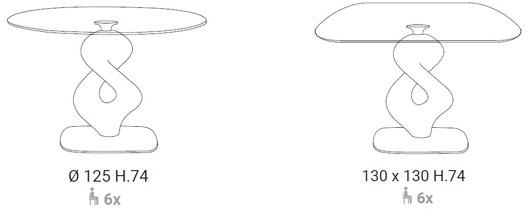 Ozzio Italia Квадратный стеклянный обеденный стол  T247  - Вид №1