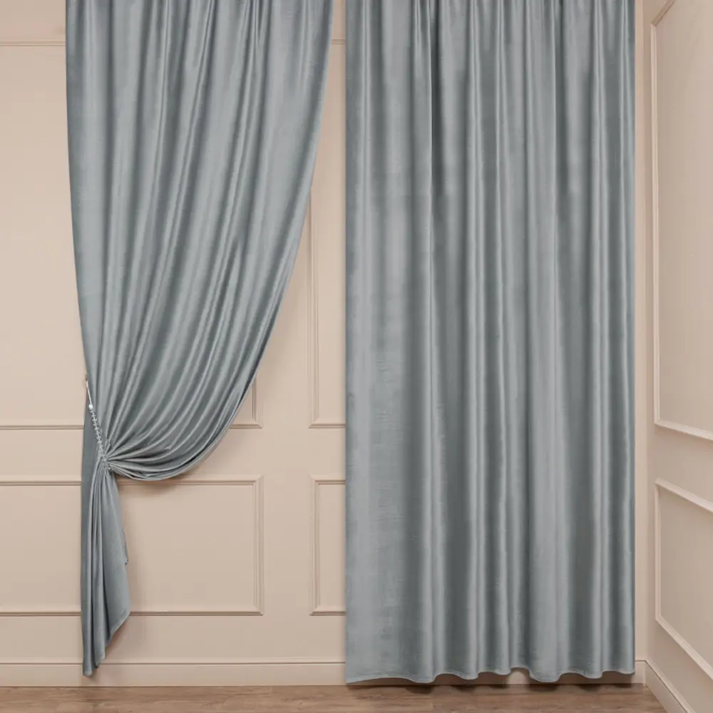 Ткань 1 п/м бархат Bellissimo 300 см 280 г/м² цвет грозовая туча TEX REPUBLIC STLM-2141451